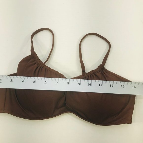 Shade And Shore Women's 36B Lightly Lined Shirred Bralette Bikini Swim Top New - Picture 9 of 12